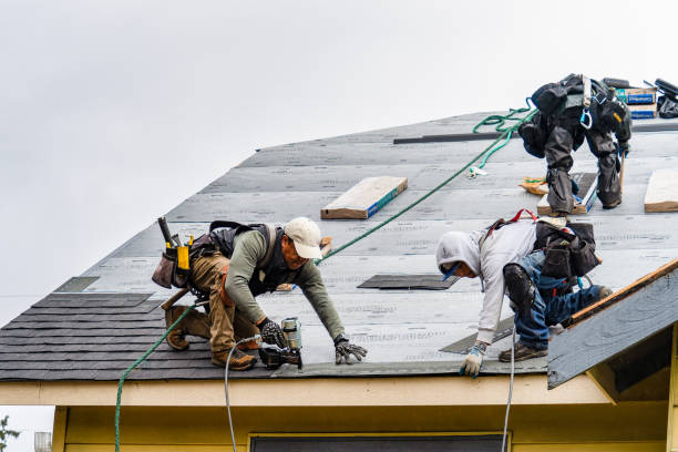 Professional Gutter Installation technician working in Mc Connellstown, PA
